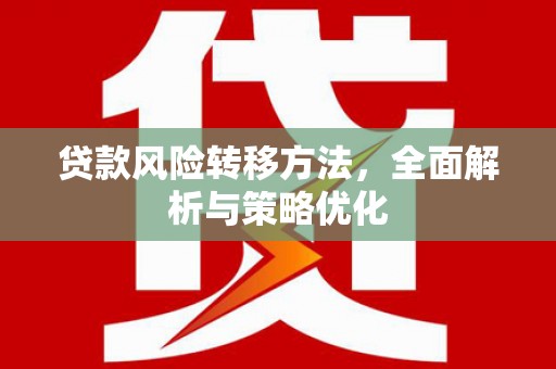 苍梧贷款风险转移方法，全面解析与策略优化