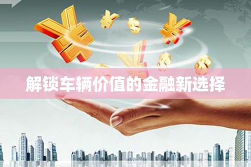 苍梧解锁车辆价值的金融新选择