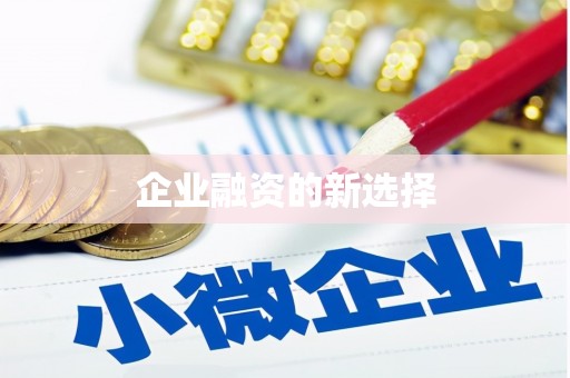 苍梧企业融资的新选择