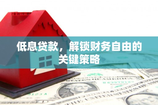 苍梧低息贷款，解锁财务自由的关键策略
