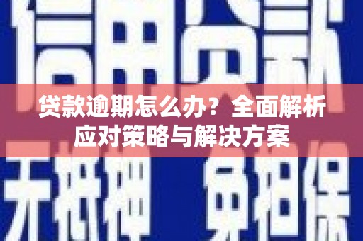 苍梧贷款逾期怎么办？全面解析应对策略与解决方案