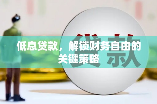 苍梧低息贷款，解锁财务自由的关键策略