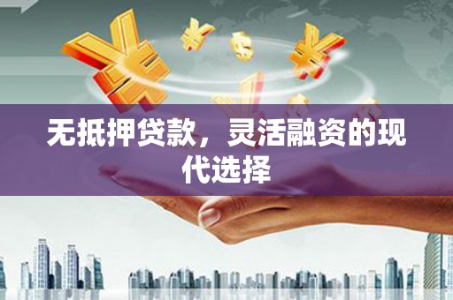 苍梧无抵押贷款，灵活融资的现代选择