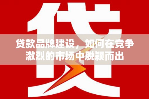 苍梧贷款品牌建设，如何在竞争激烈的市场中脱颖而出