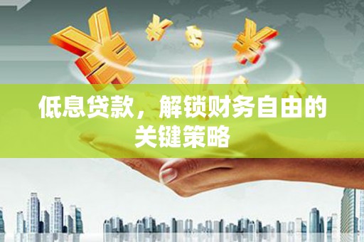 苍梧低息贷款，解锁财务自由的关键策略