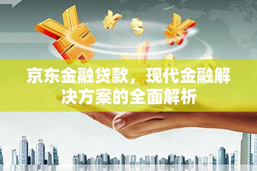 苍梧京东金融贷款，现代金融解决方案的全面解析