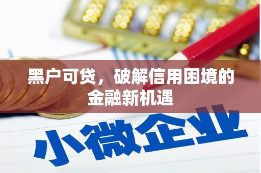 苍梧黑户可贷，破解信用困境的金融新机遇