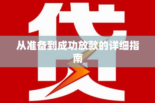 苍梧从准备到成功放款的详细指南