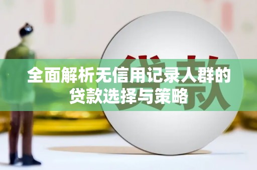 苍梧全面解析无信用记录人群的贷款选择与策略